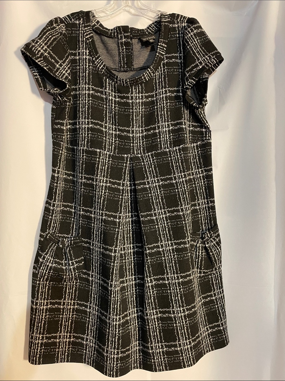 Enfocus Studio Black and White Plaid Women's Top, 16W
